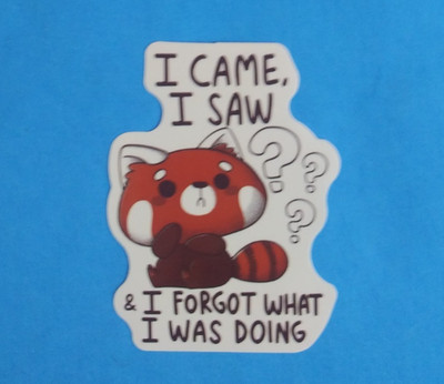 I Came I Saw & I Forgot What I Was Doing Sticker 2.38'' x 1.78'' (M)