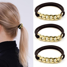 Hair Tie Bracelets for Women, Cute Ponytail Holders Soft Elastic for Blonde Curl