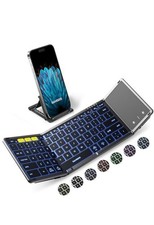 Samsers Foldable Bluetooth Keyboard with Touchpad, Full-Size Wireless Folding