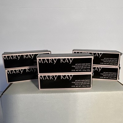 Mary Kay Lot of 6 Gel Semi-Matte Lipsticks Red/Pink/Berry/Mauve -New