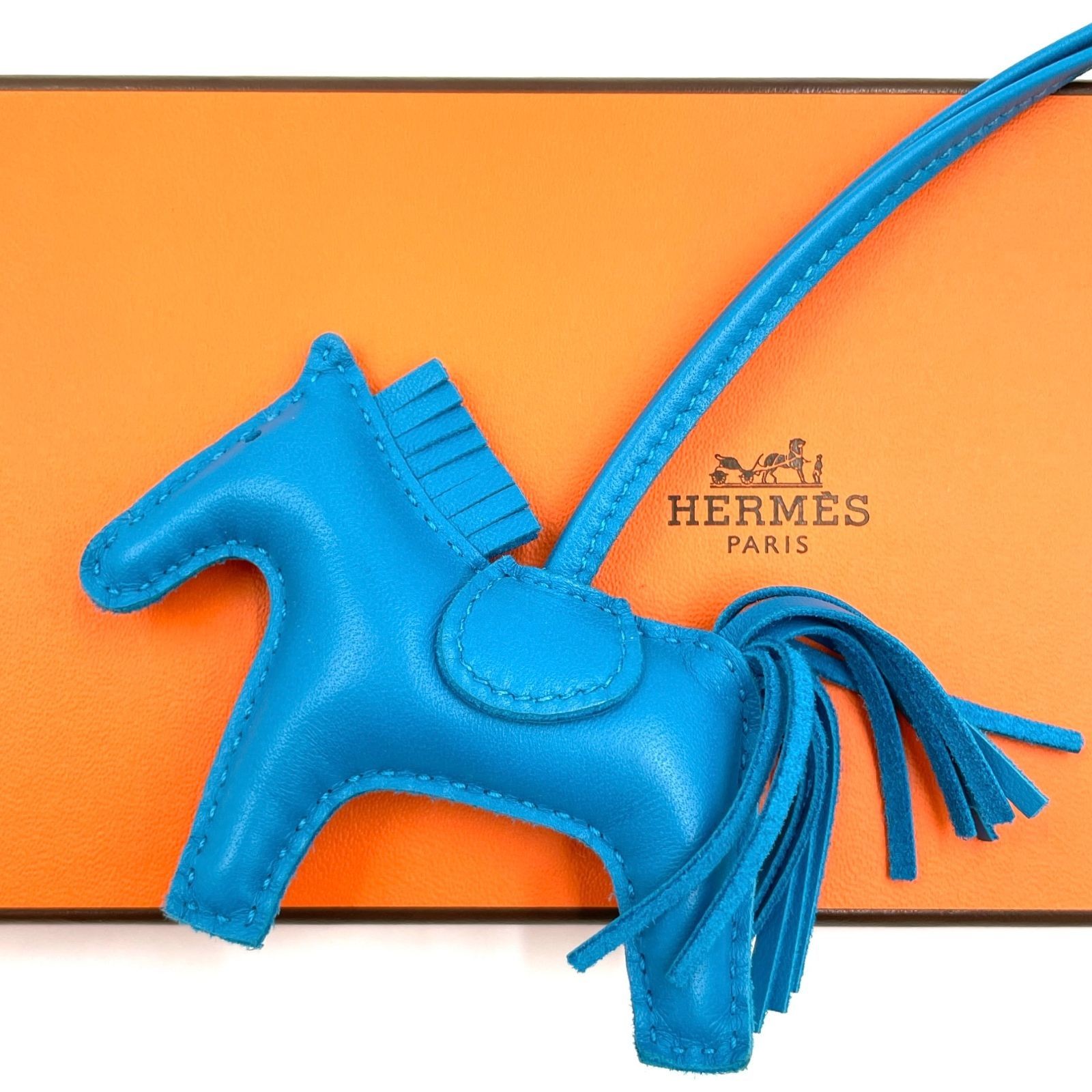 Hermes Rodeo PM Blue Bag Charm