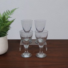 4 IKEA Klarglas RATTVIK Weingläser/Kelche mit klobigem Stiel (250ml/16cm)