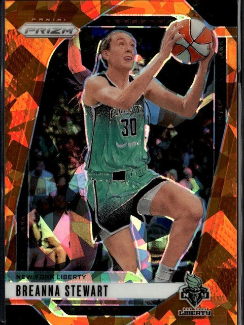 2024 Panini Prizm WNBA Ice Orange Prizms Breanna Stewart #99 | New York Liberty