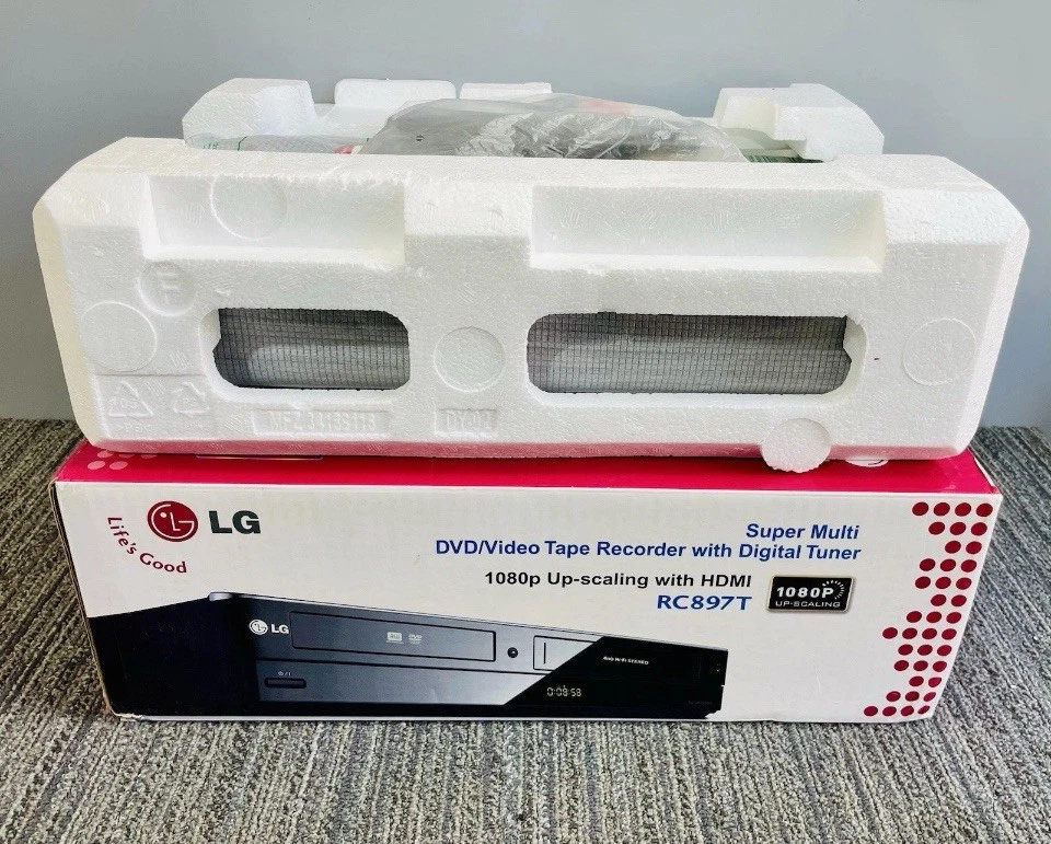 LG RC897T DVD VCR Combo Reproductor VHS a DVD Grabadora HDMI 1080p Sintonizador de TV Digital Foto 2 de 4