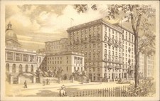 Massachusetts Boston Beacon Hill Hotel Bellevue ~ vintage postcard sku623