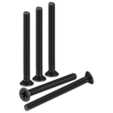 M3-0.5x30 Flat Head Machine Screws -100pcs -304 Stainless Steel -Black