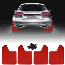 Car Mud Flaps Universal Fit Red Splash Guards 4 Fender 20 6mm Fastener Rivet