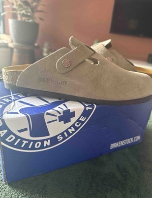Birkenstock BOSTON SOFT FOOTBED - Pantolette flach - taupe