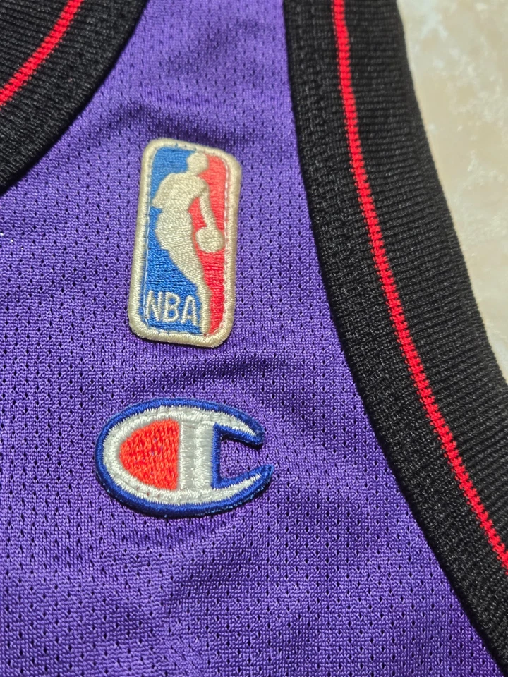 Camiseta deportiva vintage Champion Vince Carter #15 Toronto Raptors para hombre talla 40 años 90 Foto 4 de 4