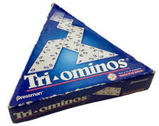Tri-ominos Pressman Triangle Dominos Game Complete & Instructions Triominos