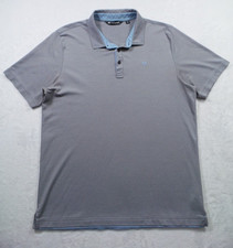 Travis Mathew Polo Mens Size XL Gray Pima Cotton Blend Golf Performance