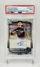 Thomas White 2025 Bowman Chrome 1st Auto Speckle Refractor /299 #CPA-TW - PSA 9
