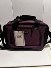 US Traveler Rio Rugged Purple Carry On Travel Bag With Shoulder Strap New Tags
