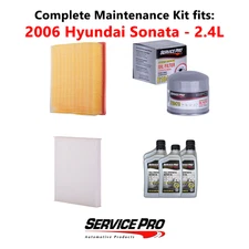 2006 Hyundai Sonata 2.4L Complete Cabin, Air & Oil Filter Kit (5W-20)