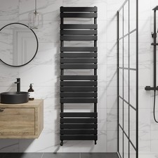 Designer Flat Panel Heated Bathroom Towel Rail Radiator Chrome White Anthracite