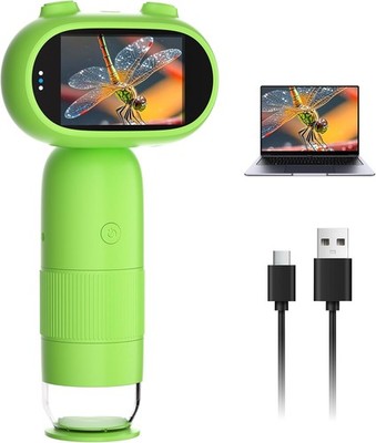 1000X Pocket Microscope for Kids   Railhorn Mini Microscope with 2'' LCD Screen