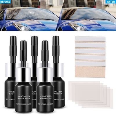5 Pack Cracked Glass Nano Repair Liquid Kit Windshield Car Window Repair Tool