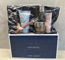 ESTEE LAUDER 7pc 150 Skincare Makeup Travel GIFT SET Night Repair Serum/Lipstick