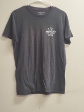 Mens Size Medium VOLCOME STONE T SHIRT Worn Dark Gray With Logo On Front & Back