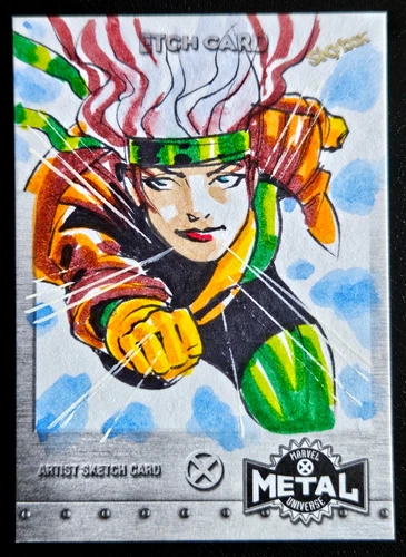 ROGUE 2020 UD Marvel X-Men Metal Universe Artist Sketch Card 1/1 Andy Carreon