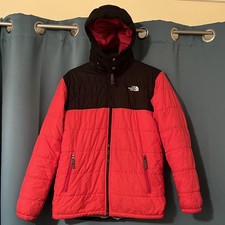 The North Face Reversible Red And Black Puffer Jacket Youth Boys Size XL 18/20 