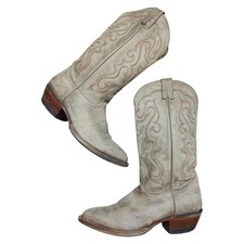 NOCONA DALLAS 13" Distressed Tan Cow Leather Boots #MD2701 Mens 8 D USA Made
