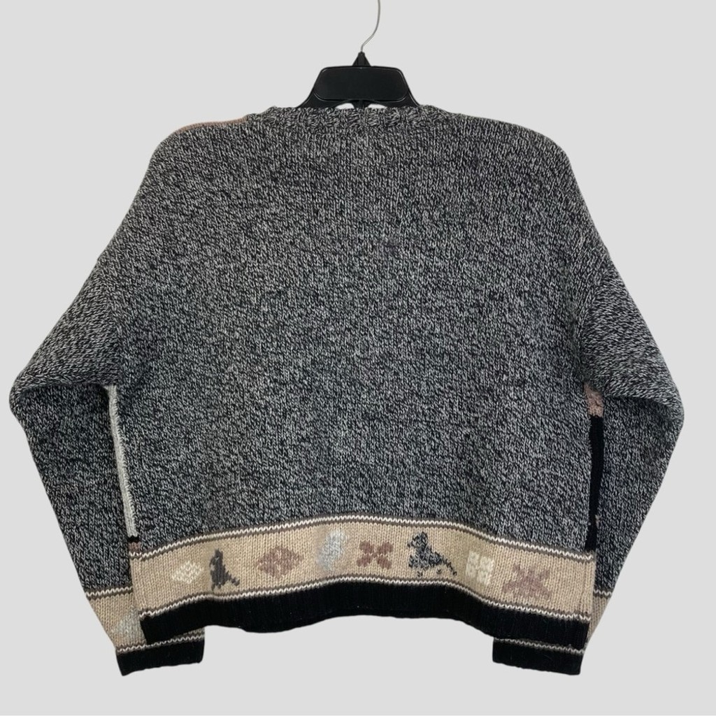 Eddie Bauer Patchwork Cable Knit Sweater Cozy Win… - image 9