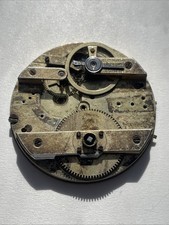 Antique KEY Wind Pocket Watch Movement For Parts Incomplete Donor A Travers