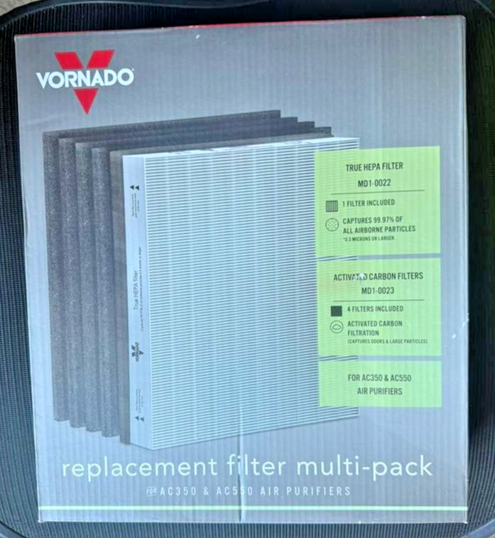 Vornado MULTI-PACK Air Purifier Filter (1 HEPA + 4 Carbon Fi