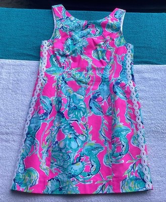 Brand New Lilly Pulitzer Raz Berry Lobsters in Love Size 4 Sleeveless Dress
