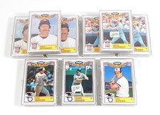 Lot of (9) 1984 1986 1987 1988 Topps Rookies Baseball Sets (22 Cards Each)
