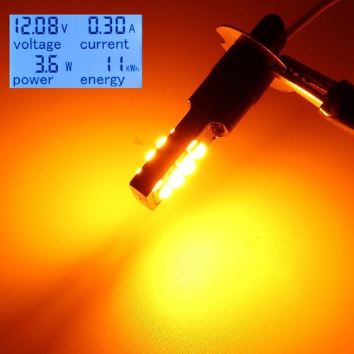 2pcs Amber H3 LED Bulbs 3030-SMD Car Fog Light High Brightness DRL-Driving Light - Picture 10 of 11