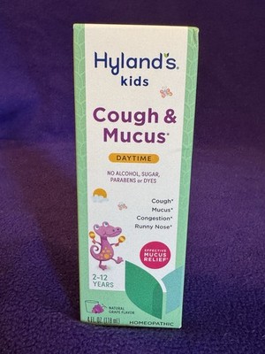 Hyland's Kids Cough & Mucus (DAYTIME) Natural Grape Flavor (Homeopathic) 09/2026