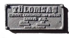 Tülomsaş TCDD Fabrikschild Lokschild Güterwagen Eisenbahn Türkei