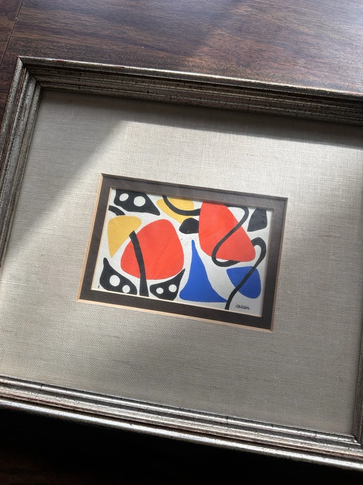 Arte impreso litográfico vintage Alexander Calder enmarcado Foto 2 de 4