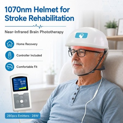 1070nm Led Light Therapy PBM Brain Helmet for Parkinsons Stroke Cognitive Boost