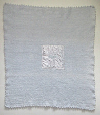 Barefoot Dreams Baby Blanket Bamboo Chic Satin Patch Cuddle Laugh Grow Security