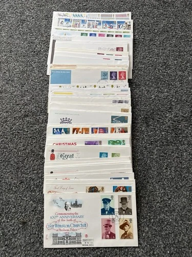 Job Lot of 48 UK GB First Day Covers & Covers FDC's 1971 - 1980 Lot #N73