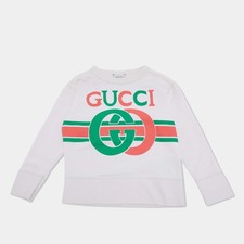 Gucci Kids Beige Interlocking GG Cotton Sweatshirt 5Yr
