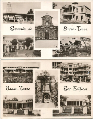 Guadeloupe, BASSE-TERRE, its buildings and souvenir of. See double-sided.Super condition