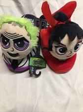 Ground Up Beetle Juice Lydia Deetz Plush Character Slippers Women 5/6 NWT