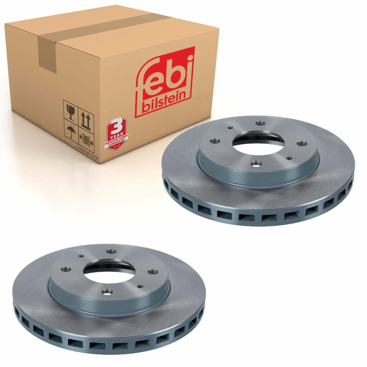 その他 V Pair of Front Brake Disc Fits Mitsubishi Carisma Space Star
