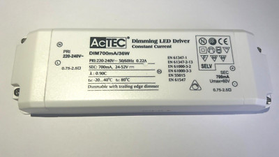 ACTEC Dimmbarer LED Treiber 36W 700mA 24~52V Konstantstrom Lichtleistung