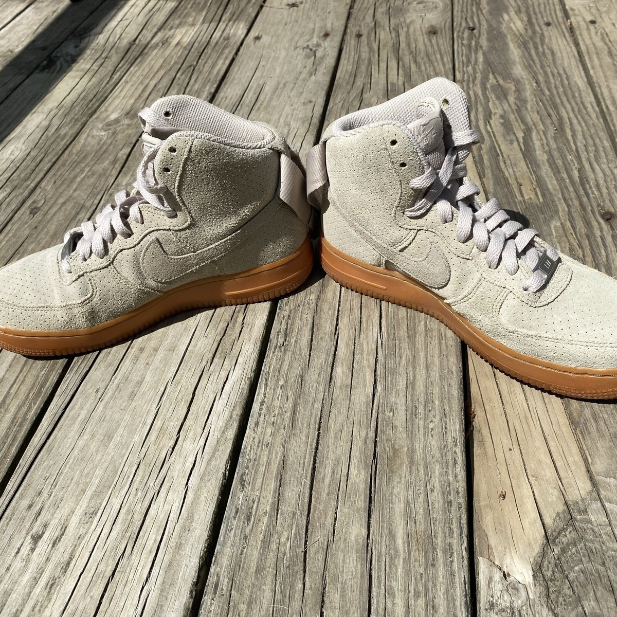 Nike Air Force 1 High Suede Mushroom authentic Size 6.5 749266-200