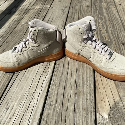 Nike Air Force 1 High Suede Mushroom authentic Size 6.5 749266-200
