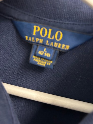 RALPH LAUREN GIRLS POLO HALTER RACER NAVY TOP SIZE L 12-14 GREAT CONDITION - Picture 3 of 5