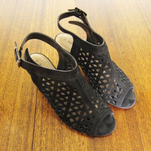 GINO VENTORI Black Heeled Sandal - Size EU 37