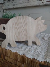 Wood Antique Vintage Pig Cutting Board