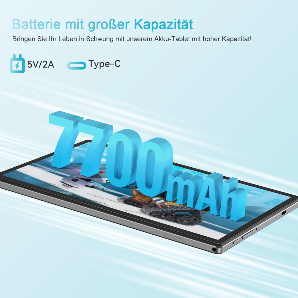 HEADWOLF 10 Zoll Tablet PC 6GB+128GB Android 12 Octa-Core 4G LTE + WiFi Netflix - Bild 4 von 4