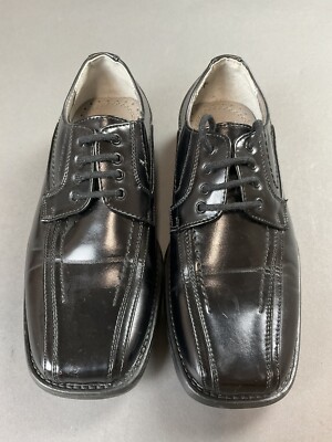 Stacy Adams Boys Sz 13M Black Loafer Dress Shoes Square Toe  display picture 1